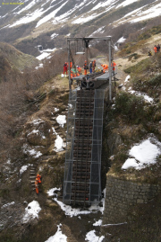 Montage der Steffenbachbrücke 2010