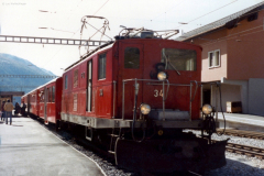 HGe 4/4 I 34 in Oberwald. 1983