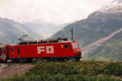 HGe 4/4 II 102 bei Nätschen. 1988