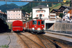 Deh 4/4 I 52 in Disentis ankommend. 1988