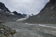 Cab. des Vignettes --> Cab. de Bertol |  Haut Glacier d'Arolla. Mont Brulé