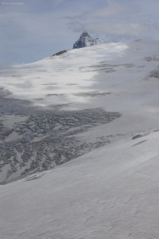 Cabane de Bertol CAS (3311müM) |  Glacier du Mont Miné. Matterhorn