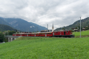Sonderfahrt des Vereins MGBahn-Historic ans Dampfbahnfest in Gletsch (DFB) mit HGe 4/4 I 36 und DFB-Mitteleinstiegswagen