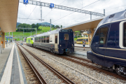 Montreux-Berner Oberland-Bahn MOB, Golden Pass-Express, Umspuranlage in Zweisimmen