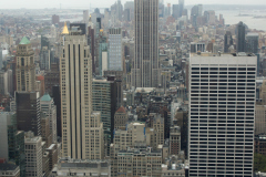 Midtown und Lower Manhattan mit Empire State Building. Top of the Rock/Rockefeller Center