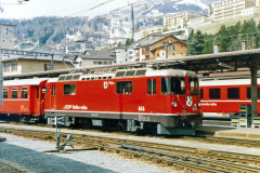 Ge 4/4 II 616 in St. Moritz. 1989