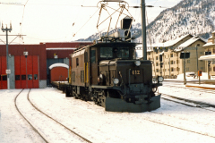 Ge 6/6 I 412 in Samedan. 1991