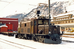 Ge 6/6 I 412 in Samedan. 1991