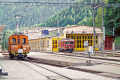 Bahnhof Poschiavo mit Ge 2/2 162 und Gem 4/4 802. 2001