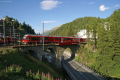 "Allegra" ABe 8/12 3502 auf der Inn-Brücke bei St. Moritz
