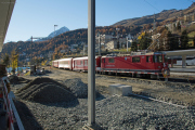 Umbau des Bahnhofs St. Moritz. Ge 4/4 II 621
