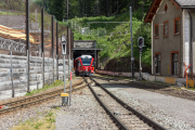 Preda. Bau des neuen Albula-Tunnels neben dem alten Tunnel von 1903