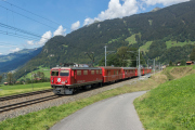 Ge 4/4 I 605 mit Sonderzug (FairFotoFahrt); bei Klosters Dorf
