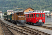 25 Jahre Club 1889 - Jubiläumszug "Montebello-Club-Express" mit Ge 4/4 182 vor TW2 46 in Tirano