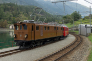 25 Jahre Club 1889 - Jubiläumszug "Lago-Bianco-Riviera-Express" mit "BB 81" der Museumsbahn Blonay-Chamby (BC) und "Goldliner" TW2 46
