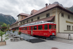 "MIsoxer" BDe 4/4 491 vor dem Bahnmuseum Bergün
