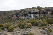 Zebra-Felsen ob den Horombo-Hütten (4000m). Kilimanjaro NP. Marangu-Route, Extra-Tag 3