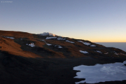 Sonnenaufgang auf dem Kibo: Stufengletscher des Östlichen Eisfeldes. Marangu-Route, Tag 5