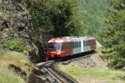 Mont-Blanc Express. Transports de Martigny et Régions TMR, Martigny - Châtelard (MC). Unterhalb Salvan