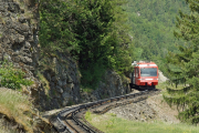 Mont-Blanc Express. Transports de Martigny et Régions TMR, Martigny - Châtelard (MC). Unterhalb Salvan