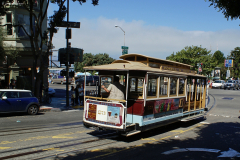 Cable Car der Powell-Hyde-Linie, Hyde & Beach, San Francisco, CA