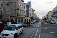 Cable Car an Kreuzung Mason St & Jackson St, San Francisco, CA