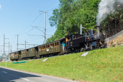 Zentralbahn zb - Dampfsonderfahrt der Brünig Dampfbahn BDB von Giswil nach Interlaken Ost